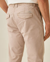 Mens Jogger Pants Mid Rise Cotton Elastane Papery Finish Cool Touch Elastic Waist Drawstring Hidden Snap - Gray 63_631H001_GRI170205_7