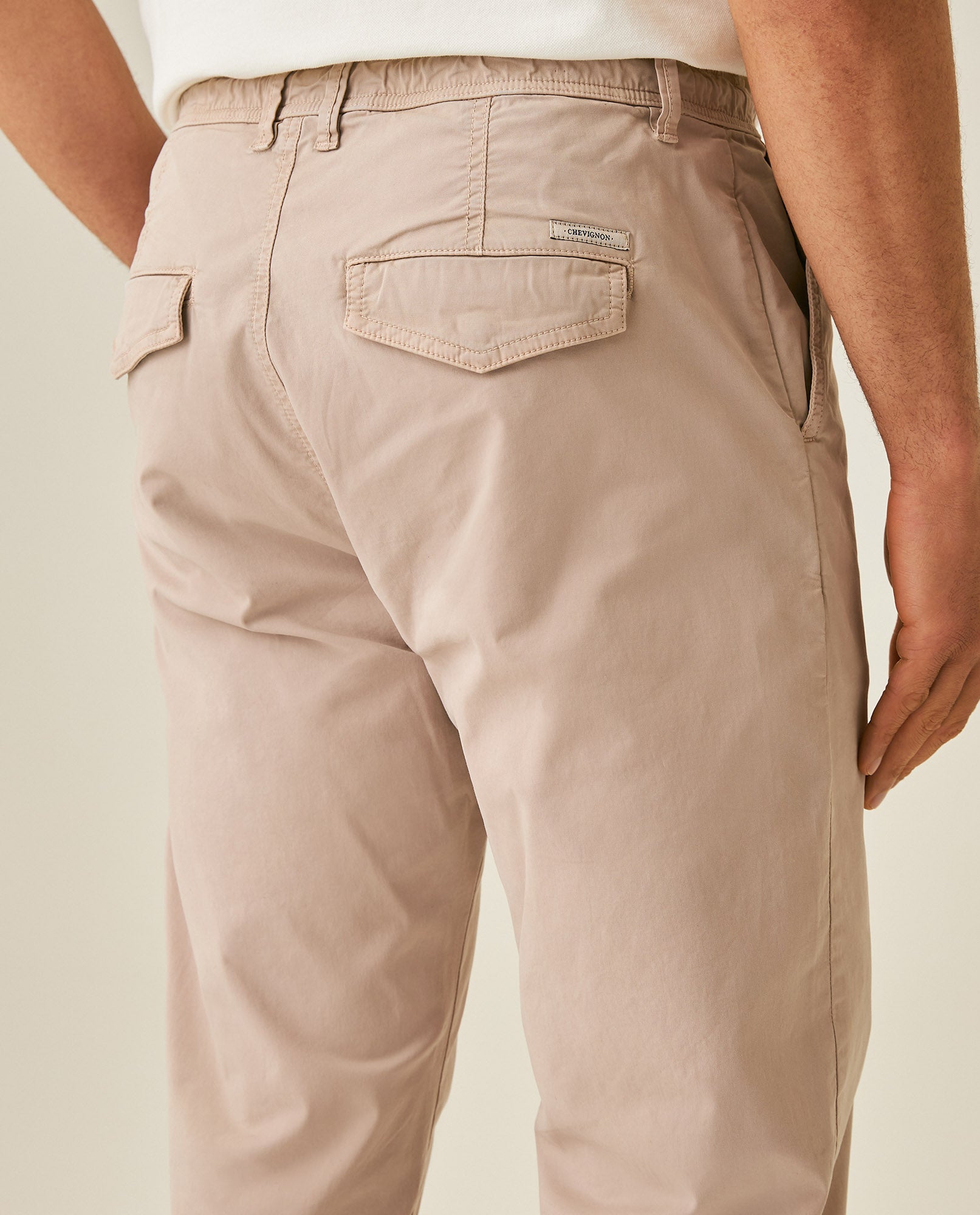 Mens Jogger Pants Mid Rise Cotton Elastane Papery Finish Cool Touch Elastic Waist Drawstring Hidden Snap - Gray 63_631H001_GRI170205_7