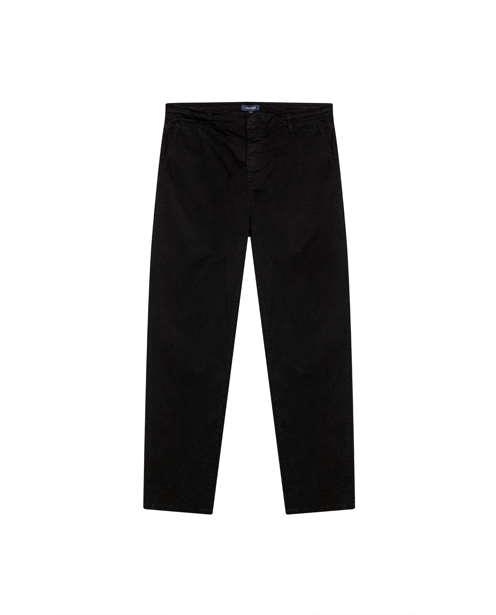 Mens Jogger Pants Mid Rise Cotton Elastane Papery Finish Cool Touch Elastic Waist Drawstring Hidden Snap - Black 63_631H001_NEG194007_3