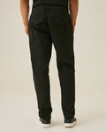 Mens Jogger Pants Mid Rise Cotton Elastane Papery Finish Cool Touch Elastic Waist Drawstring Hidden Snap - Black 63_631H001_NEG194007_6
