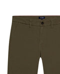 Mens Chino Pants Regular Fit Cotton Elastane Micro Piqué Structure Printed Duck Lining Exposed Button Piping - Green 63_631H002_VER190414_8