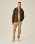 Mens Pants 5 Pocket Mid Rise Cotton Elastane Special Wash Reserved Areas Marked Diagonal Patch Pockets - Beige 63_631H003_BEI140002_4