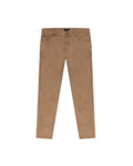 Mens Pants 5 Pocket Mid Rise Cotton Elastane Special Wash Reserved Areas Marked Diagonal Patch Pockets - Brown 63_631H003_CAF171314_3