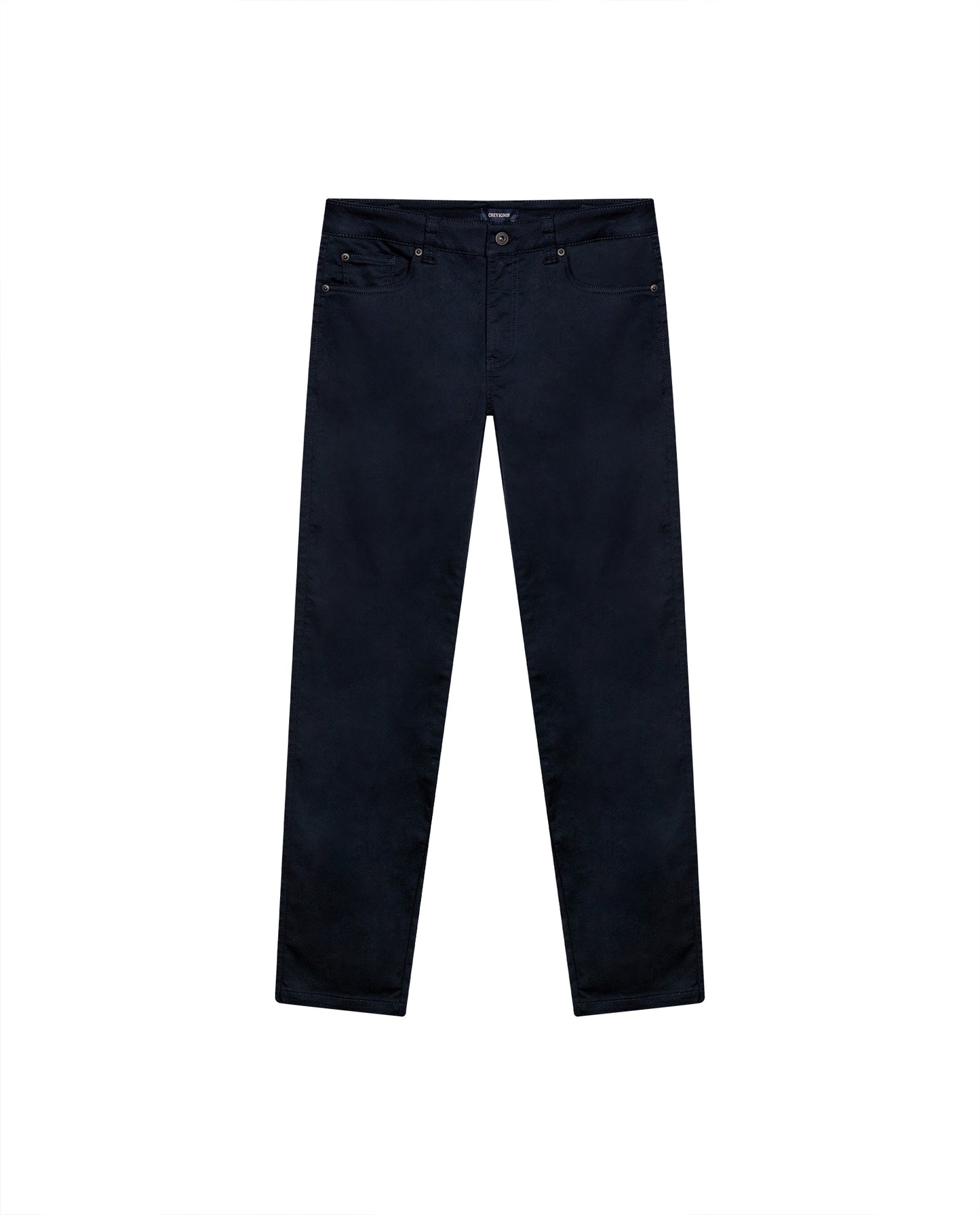 Mens Pants Slim Fit 5 Pocket Mid Rise Cotton Tencel Elastane Jogger Fabric Premium Soft Touch - Blue 63_631H004_AZU194011_0