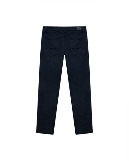 Mens Pants Slim Fit 5 Pocket Mid Rise Cotton Tencel Elastane Jogger Fabric Premium Soft Touch - Blue 63_631H004_AZU194011_5