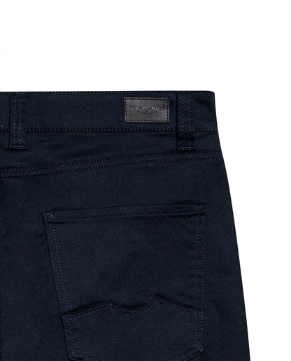 Mens Pants Slim Fit 5 Pocket Mid Rise Cotton Tencel Elastane Jogger Fabric Premium Soft Touch - Blue 63_631H004_AZU194011_6