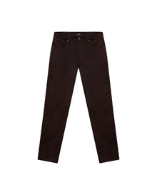 Mens Pants Slim Fit 5 Pocket Mid Rise Cotton Tencel Elastane Jogger Fabric Premium Soft Touch - Brown 63_631H004_CAF191016_0