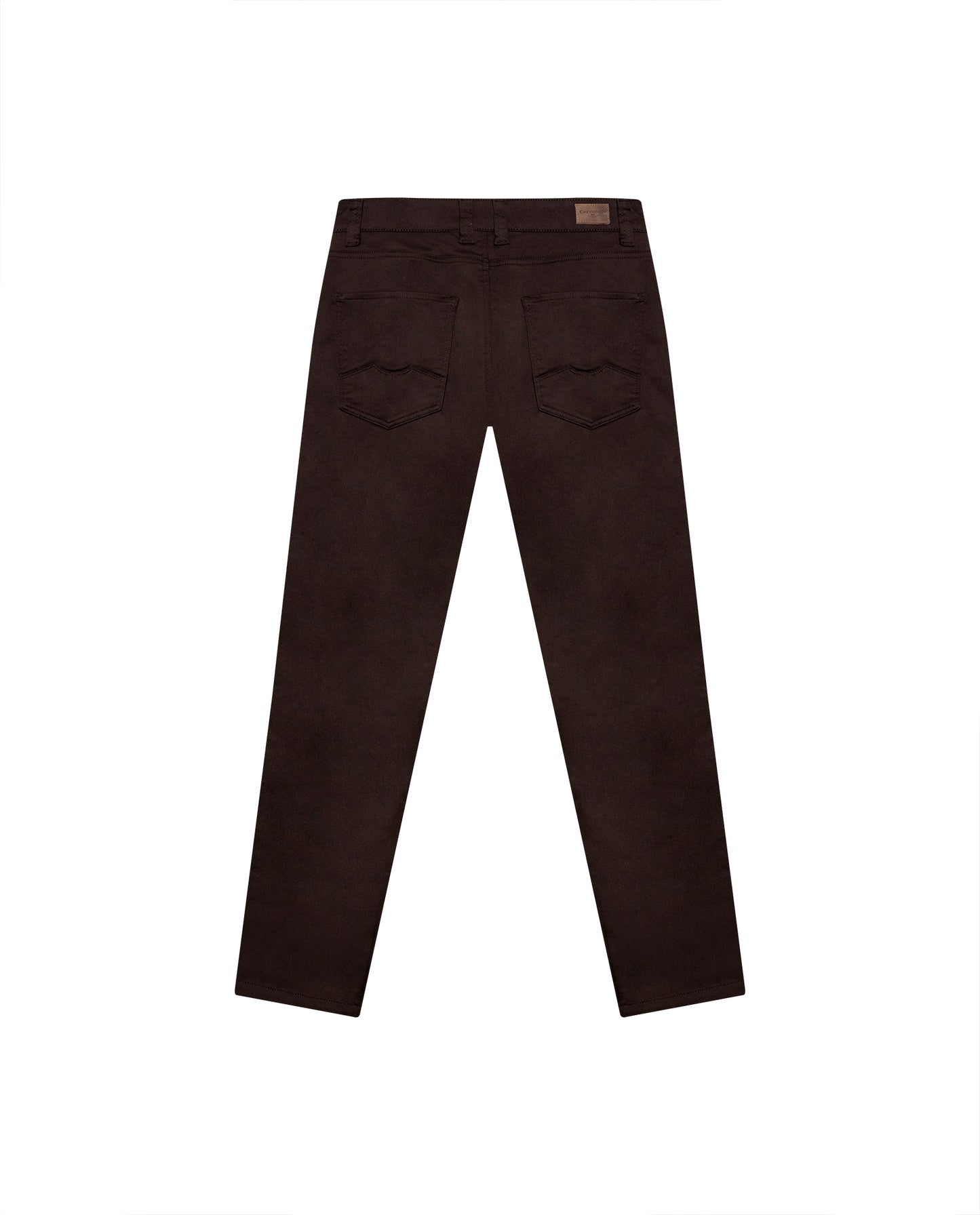 Mens Pants Slim Fit 5 Pocket Mid Rise Cotton Tencel Elastane Jogger Fabric Premium Soft Touch - Brown 63_631H004_CAF191016_5