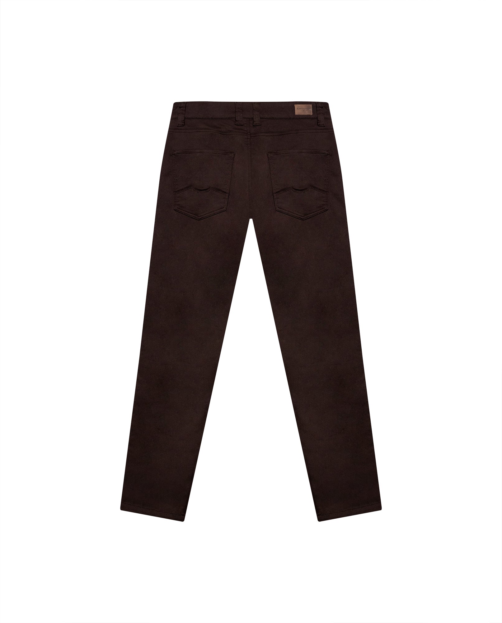 Mens Pants Slim Fit 5 Pocket Mid Rise Cotton Tencel Elastane Jogger Fabric Premium Soft Touch - Brown 63_631H004_CAF191016_5