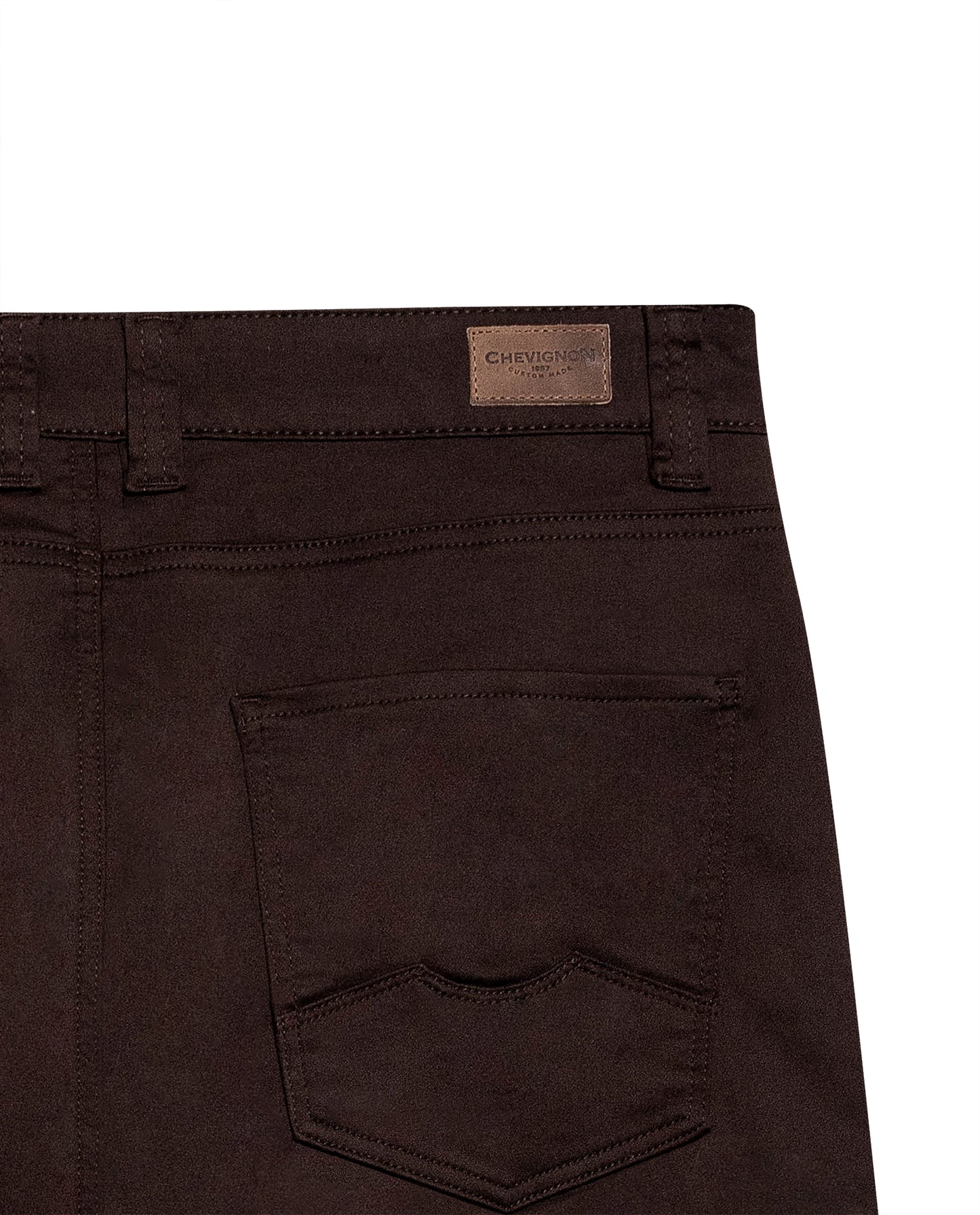 Mens Pants Slim Fit 5 Pocket Mid Rise Cotton Tencel Elastane Jogger Fabric Premium Soft Touch - Brown 63_631H004_CAF191016_6