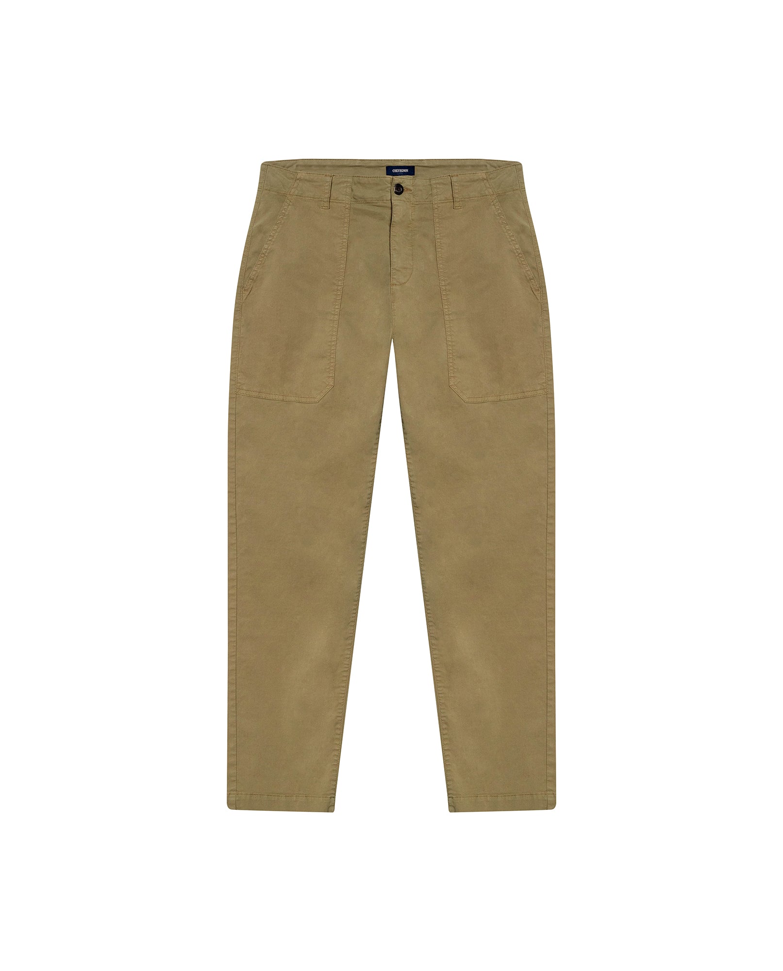 Mens Carpenter Pants Mid Rise Cargo Silhouette Cotton Tencel Elastane Functional Front Carpenter Pocket - Brown 63_631H005_CAF181018_3