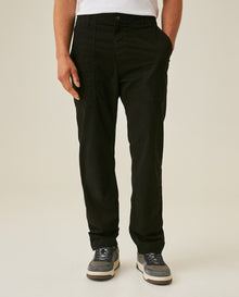 Mens Carpenter Pants Mid Rise Cargo Silhouette Cotton Tencel Elastane Functional Front Carpenter Pocket - Black 63_631H005_NEG194007_0