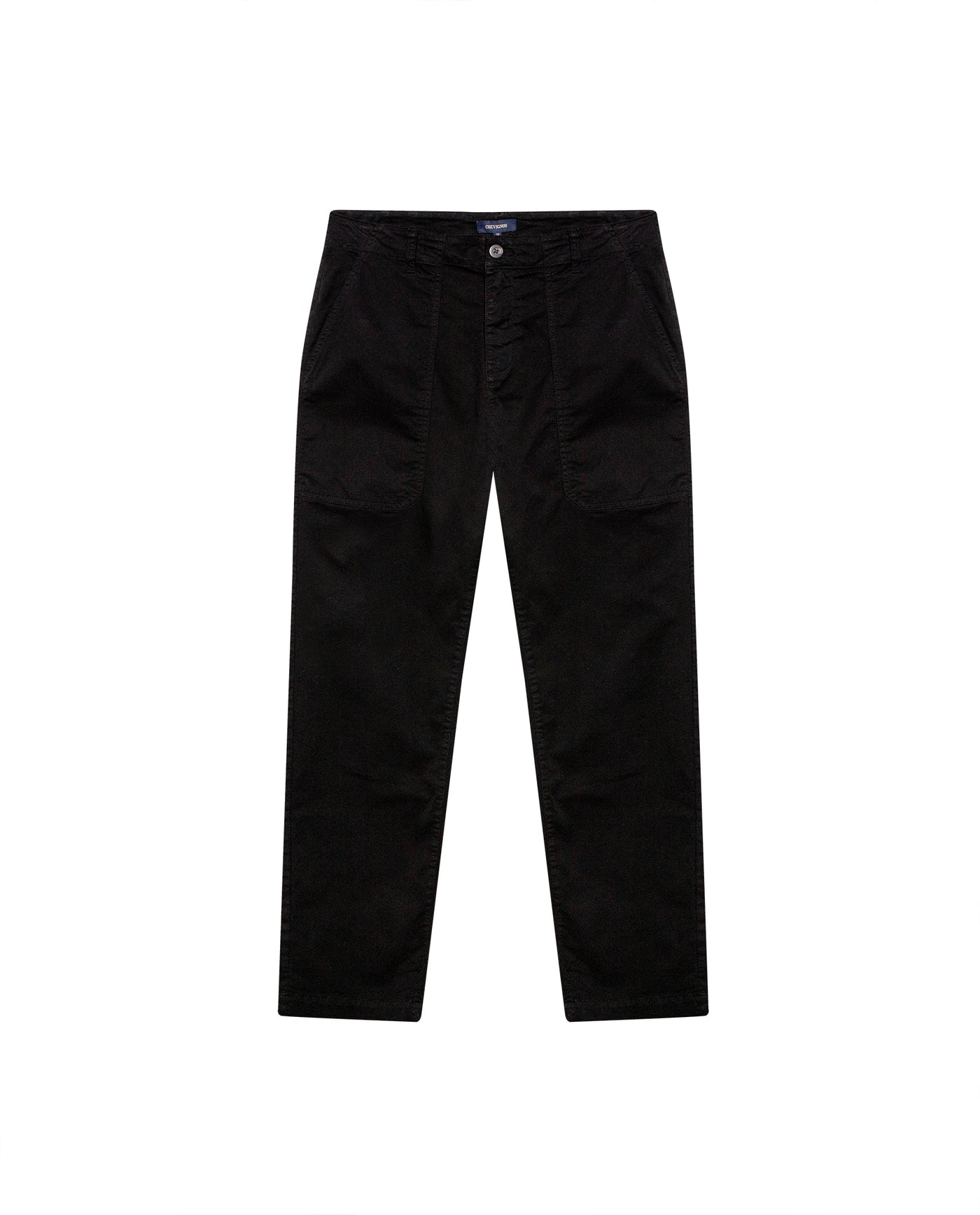 Mens Carpenter Pants Mid Rise Cargo Silhouette Cotton Tencel Elastane Functional Front Carpenter Pocket - Black 63_631H005_NEG194007_3