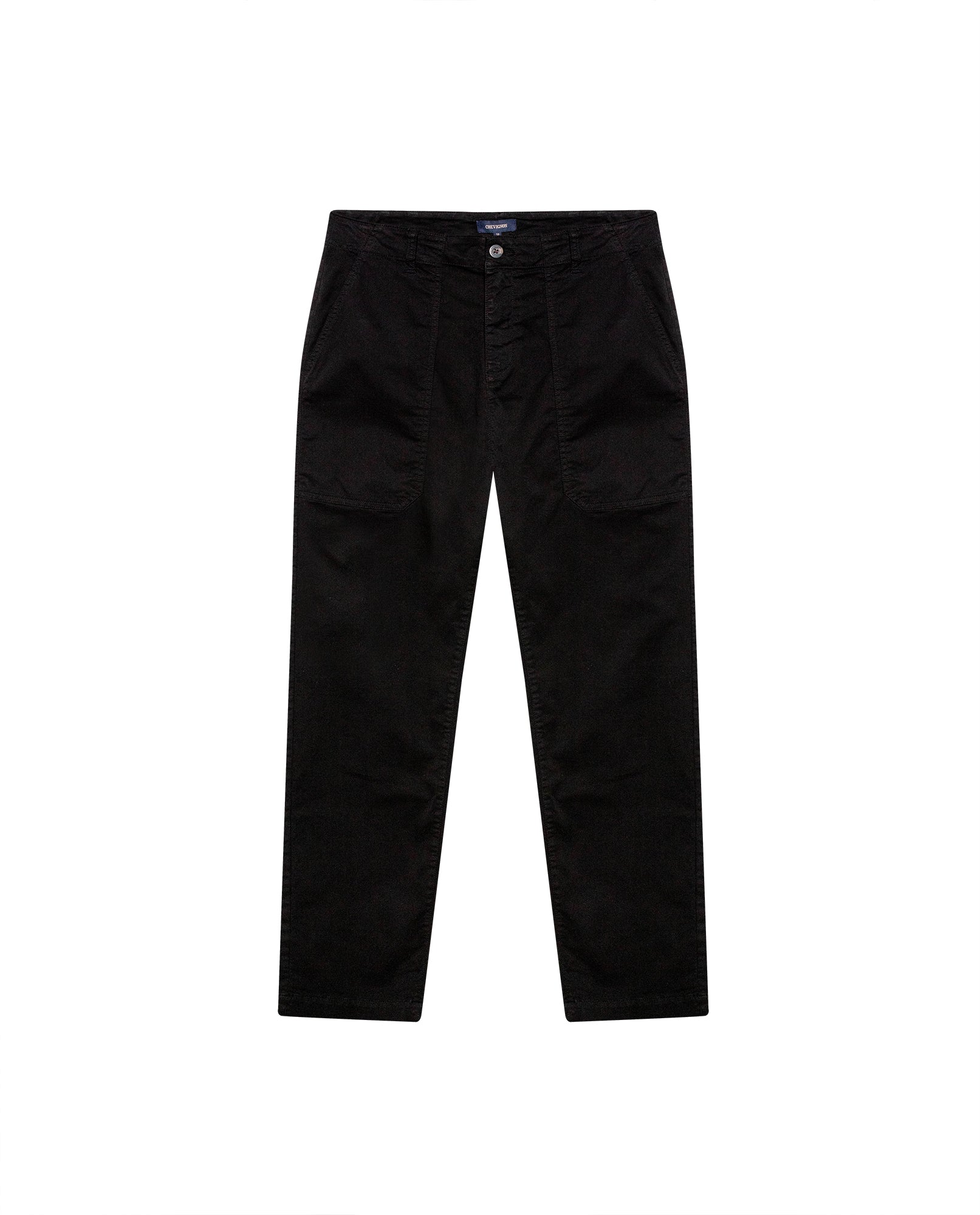 Mens Carpenter Pants Mid Rise Cargo Silhouette Cotton Tencel Elastane Functional Front Carpenter Pocket - Black 63_631H005_NEG194007_3