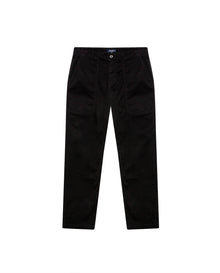 Mens Carpenter Pants Mid Rise Cargo Silhouette Cotton Tencel Elastane Functional Front Carpenter Pocket - Black 63_631H005_NEG194007_3