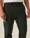 Mens Pants Slim Fit Cotton Elastane Utilitarian Set Rear Piping Woven Label Red Details Bomber Set - Black 63_631H006_NEG194004_5