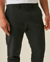 Mens Pants Slim Fit Cotton Elastane Utilitarian Set Rear Piping Woven Label Red Details Bomber Set - Black 63_631H006_NEG194004_5