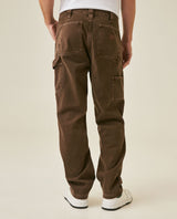 Mens Rodeo Carpenter Pants 5 Pocket Low Rise Canvas Cotton Medium Weight Workwear Aesthetic - Brown 63_631H010_CAF190916_6