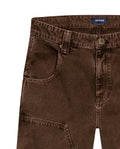 Mens Rodeo Carpenter Pants 5 Pocket Low Rise Canvas Cotton Medium Weight Workwear Aesthetic - Brown 63_631H010_CAF190916_8