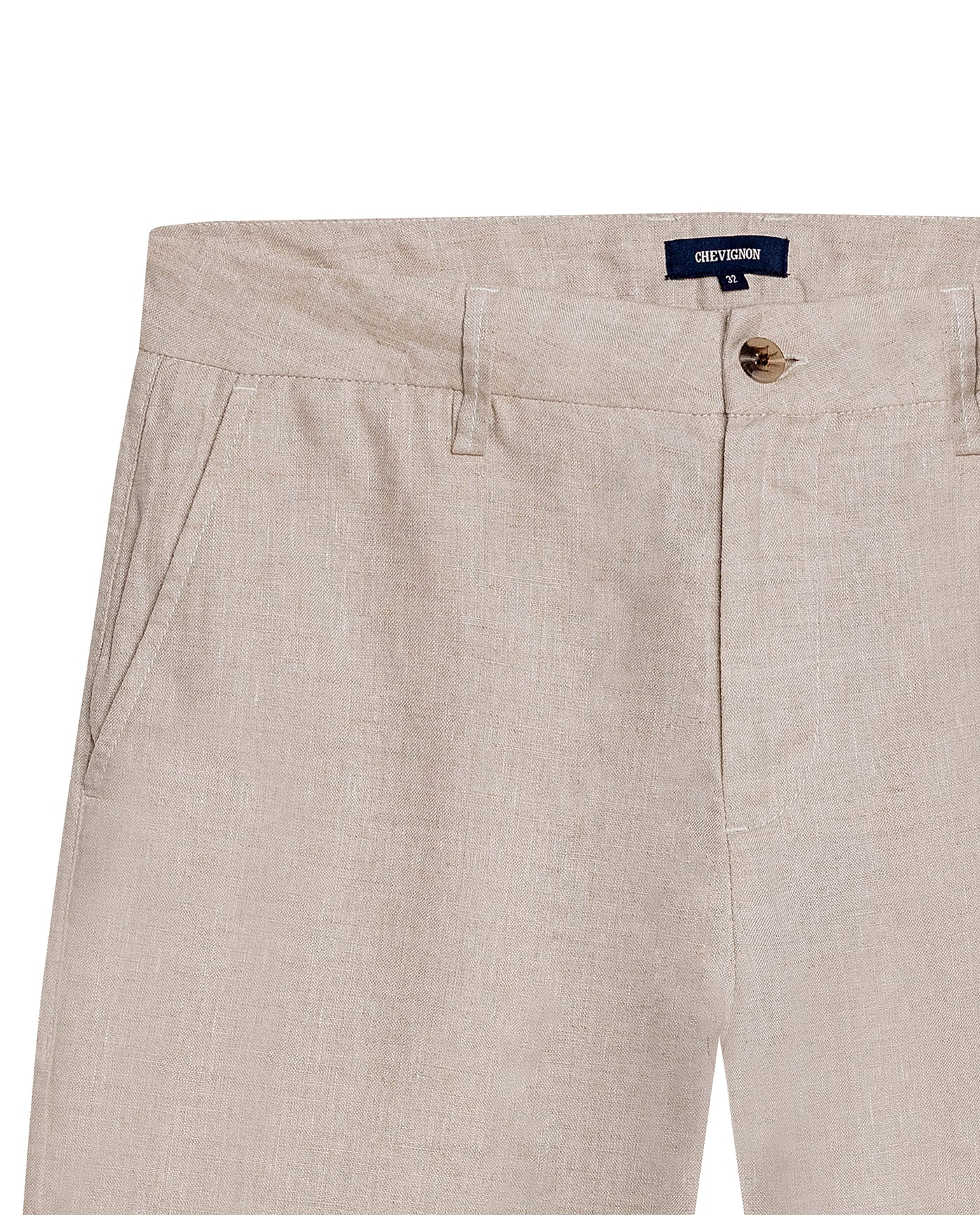 Mens Rodeo Pants Straight Fit Relaxed Mid Rise Linen Pure Piping Pockets Leather Label - Gray 63_631H702_GRI146305_8