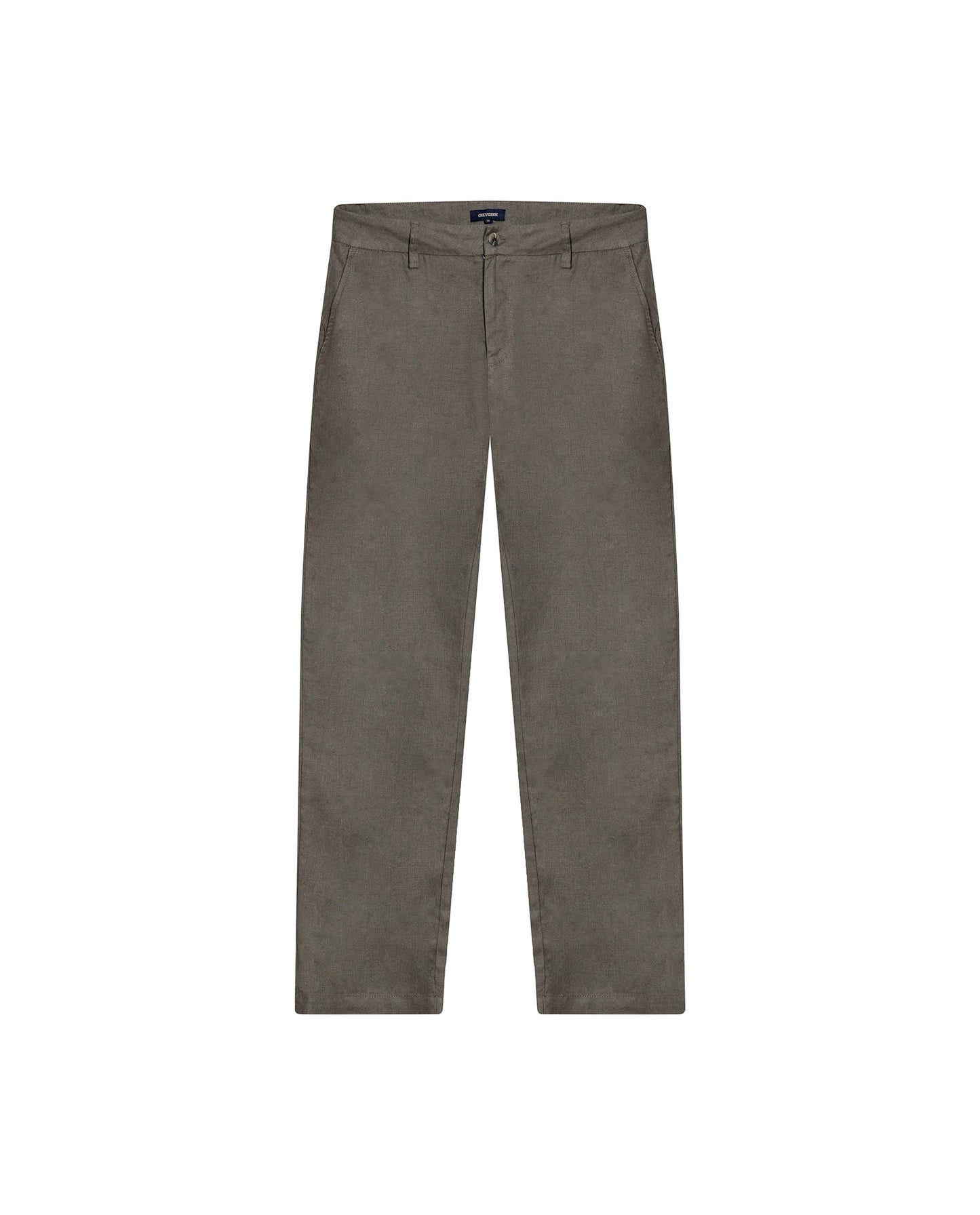 Mens Rodeo Pants Straight Fit Relaxed Mid Rise Linen Pure Piping Pockets Leather Label - Gray 63_631H702_GRI180513_3