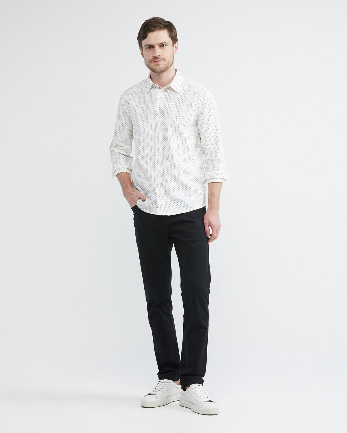 BLACK REGULAR FIT PANTS
