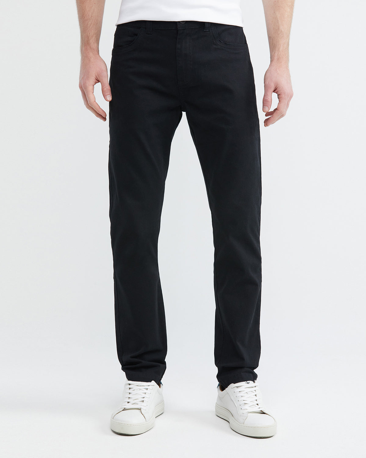 BLACK REGULAR FIT PANTS
