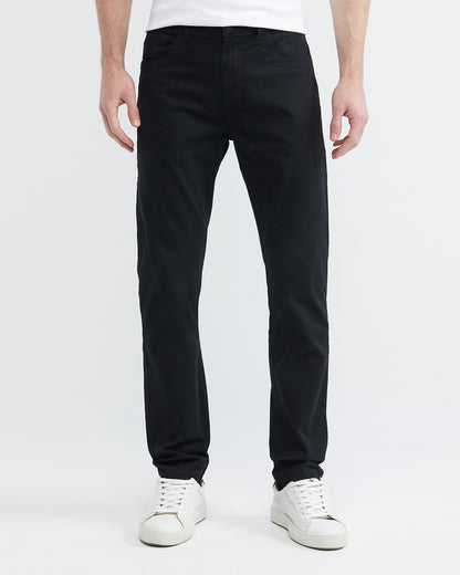 BLACK REGULAR FIT PANTS