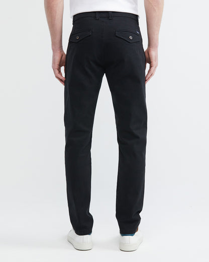BLACK REGULAR FIT PANTS