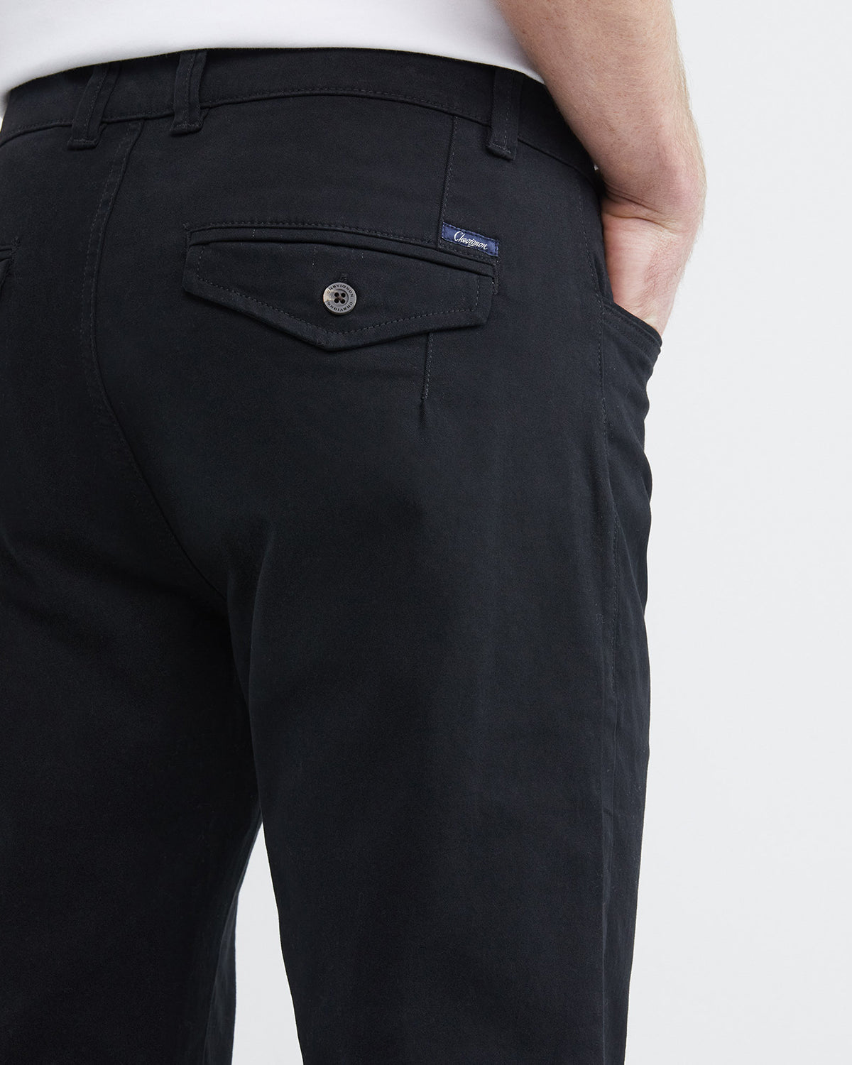 BLACK REGULAR FIT PANTS