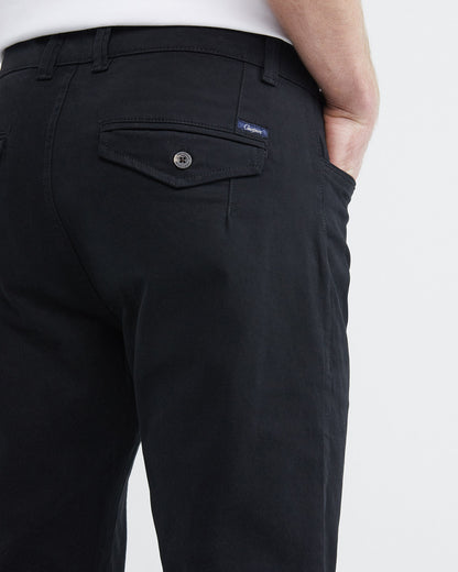 BLACK REGULAR FIT PANTS