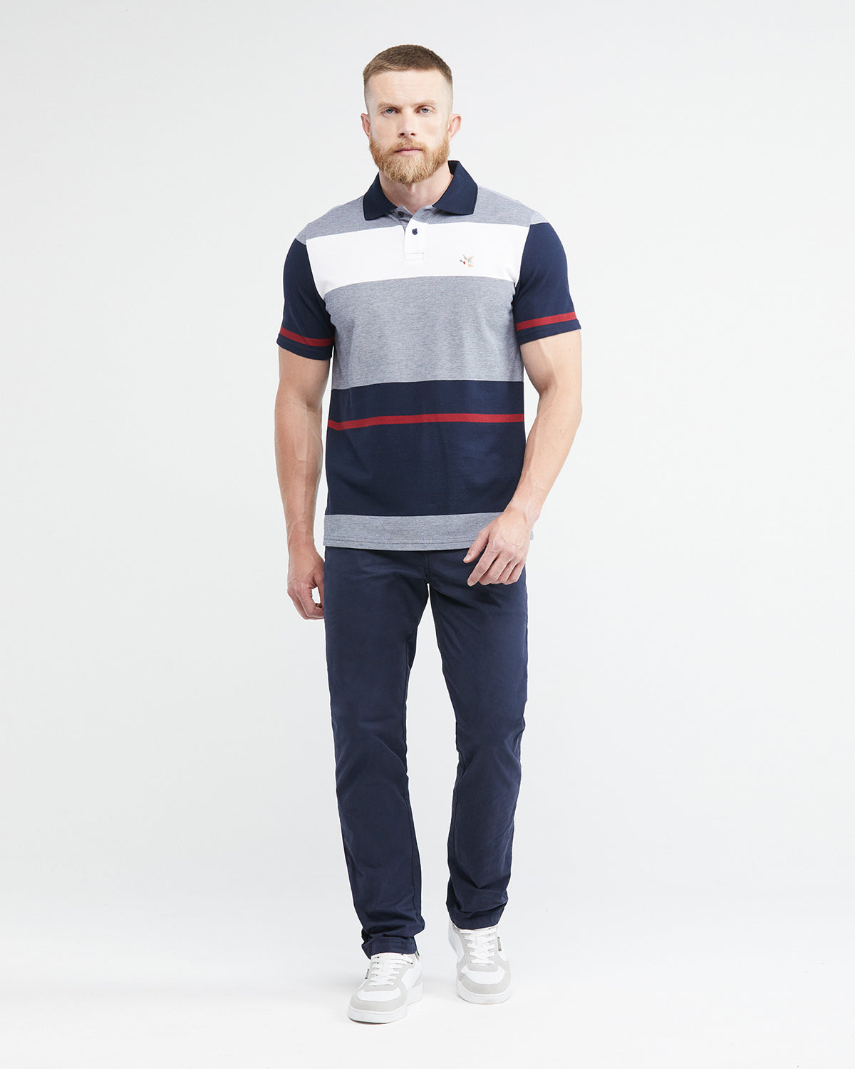 DARK BLUE REGULAR FIT CHINOS