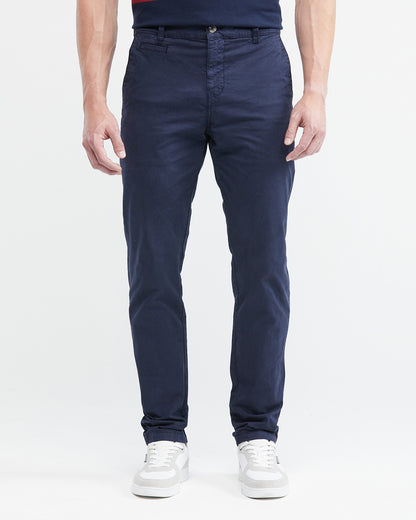DARK BLUE REGULAR FIT CHINOS