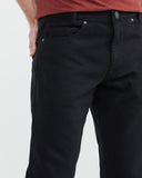 BLACK COTTON FIVE-POCKET PANTS