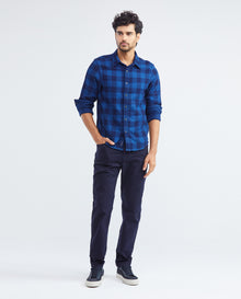 Men's Pants, Regular Fit Straight Leg - 5 Pocket Design - Blue - 2