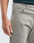 Men's 5-Pocket Dyed Pants Leather Label Rivets Cotton Stretch - 3