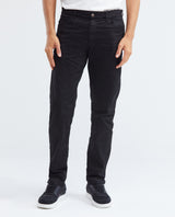 Men's Slim Fit Dyed Pants Diagonal Pockets Red Loop Branded Rivets Cotton-Polyester - 1