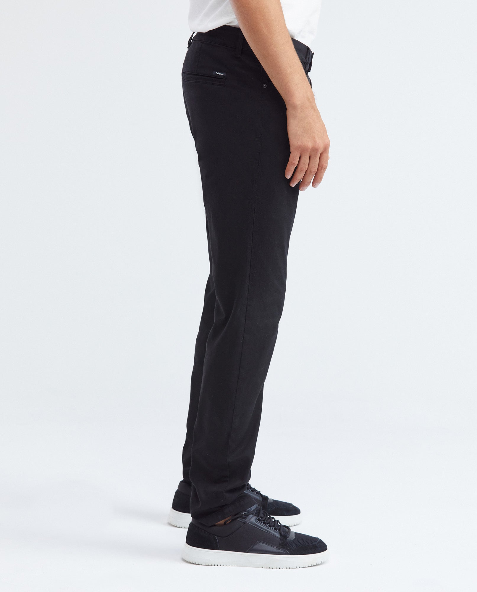 Men's Slim Fit Dyed Pants Diagonal Pockets Red Loop Branded Rivets Cotton-Polyester - 4