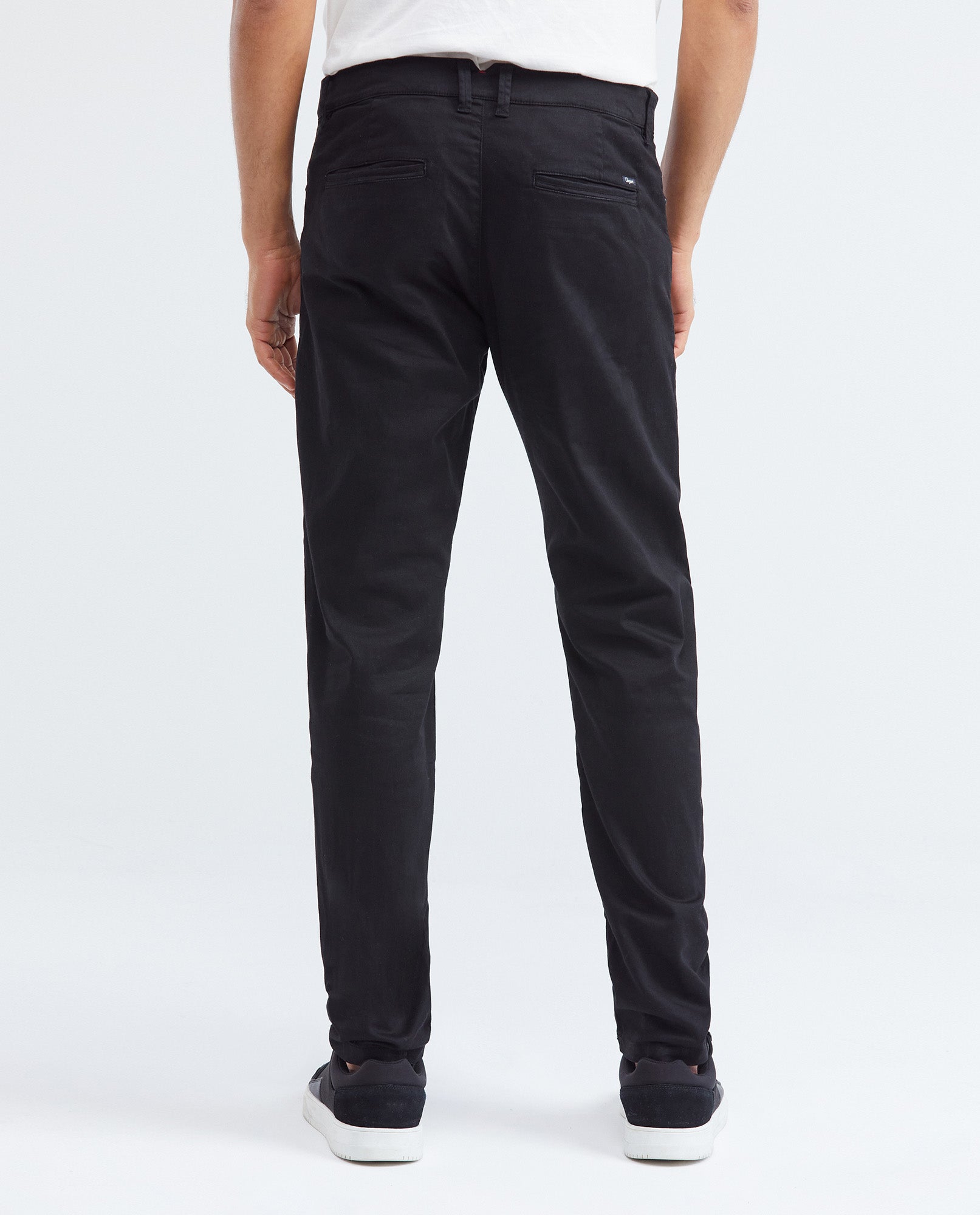 Men's Slim Fit Dyed Pants Diagonal Pockets Red Loop Branded Rivets Cotton-Polyester - 5