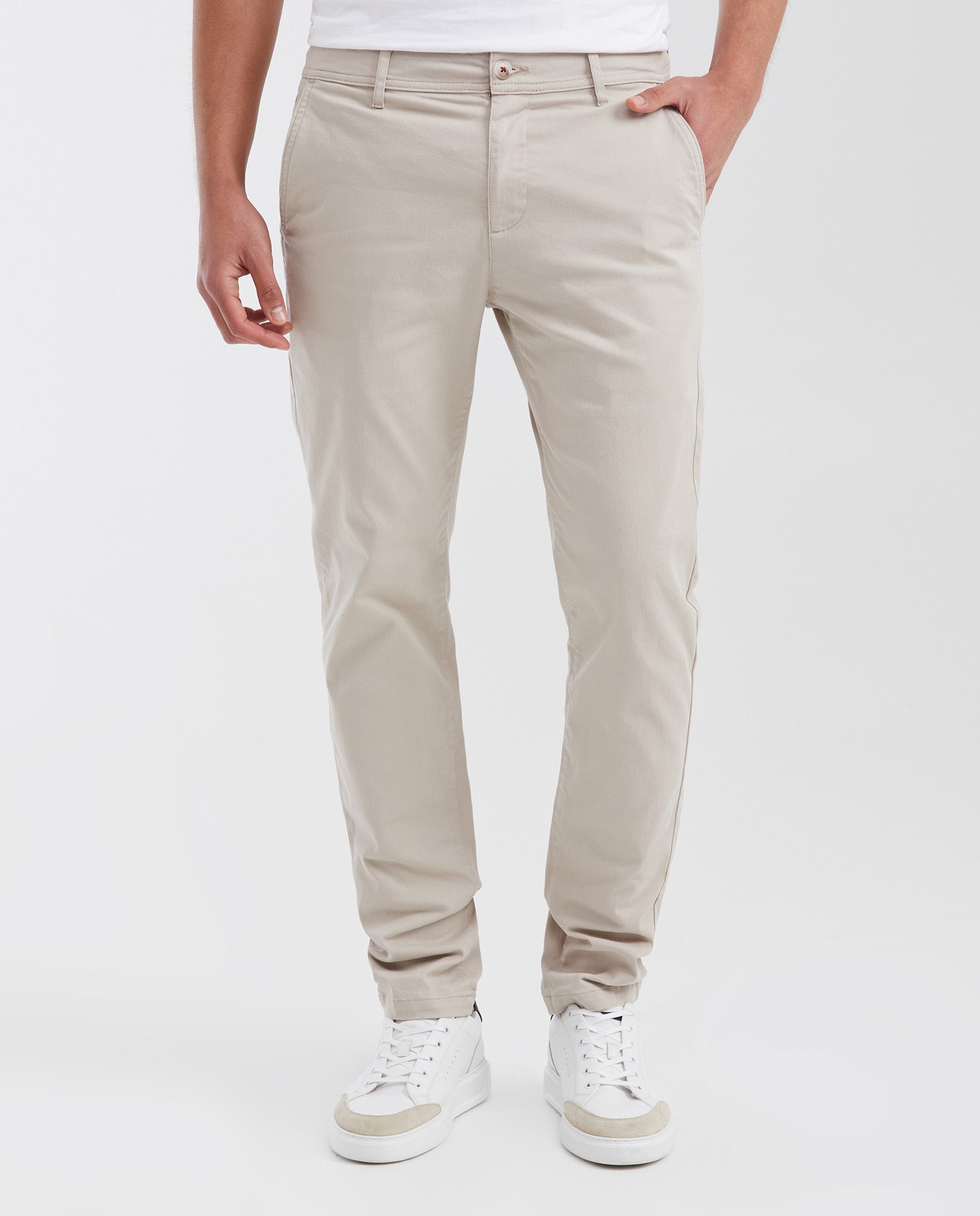 Pantalón Tipo Chino Regular Fit Boot Cut para Hombre - Beige 63_632G000_BEI156307_0