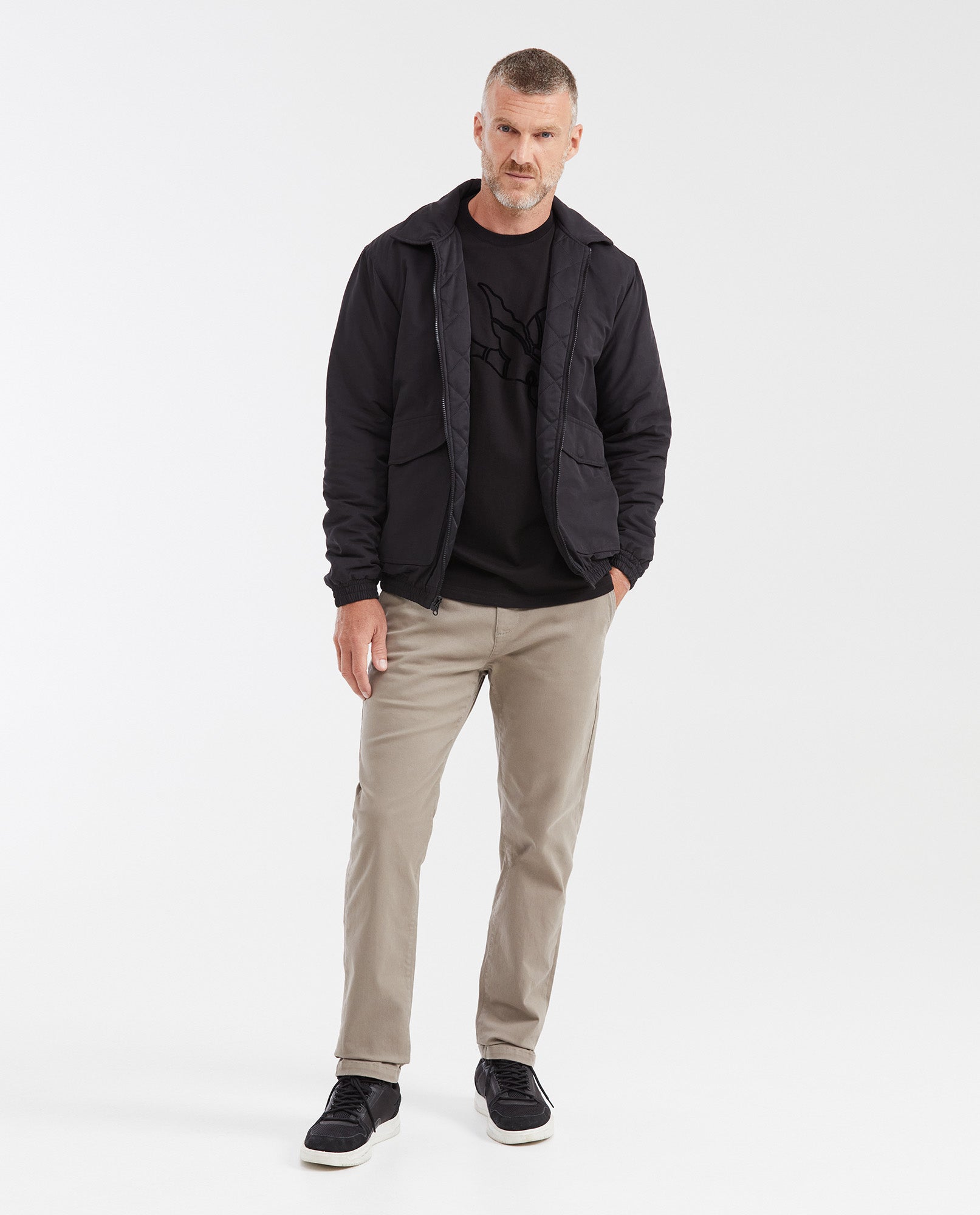 Pantalón Tipo Chino Regular Fit Boot Cut para Hombre - Gray 63_632G000_GRI181110_3