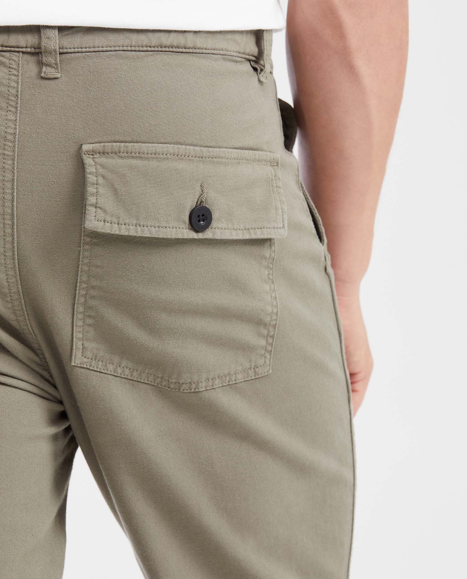 Men's Cargo-Inspired Canvas Jogger Pants with Elastic Waist - 7