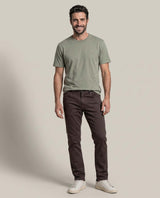 Men's Medium Rise 5-Pocket Relaxed Boot Pants with Peach Touch and Reserve Dye in Cotton-Elastane 63_632G008_CAF181314_0