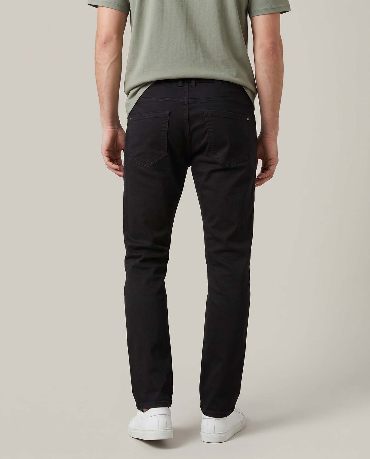 Men's Medium Rise 5-Pocket Relaxed Boot Pants with Peach Touch and Reserve Dye in Cotton-Elastane 63_632G008_NEG194007_5