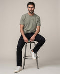 Men's Medium Rise 5-Pocket Relaxed Boot Pants with Peach Touch and Reserve Dye in Cotton-Elastane 63_632G008_NEG194007_7