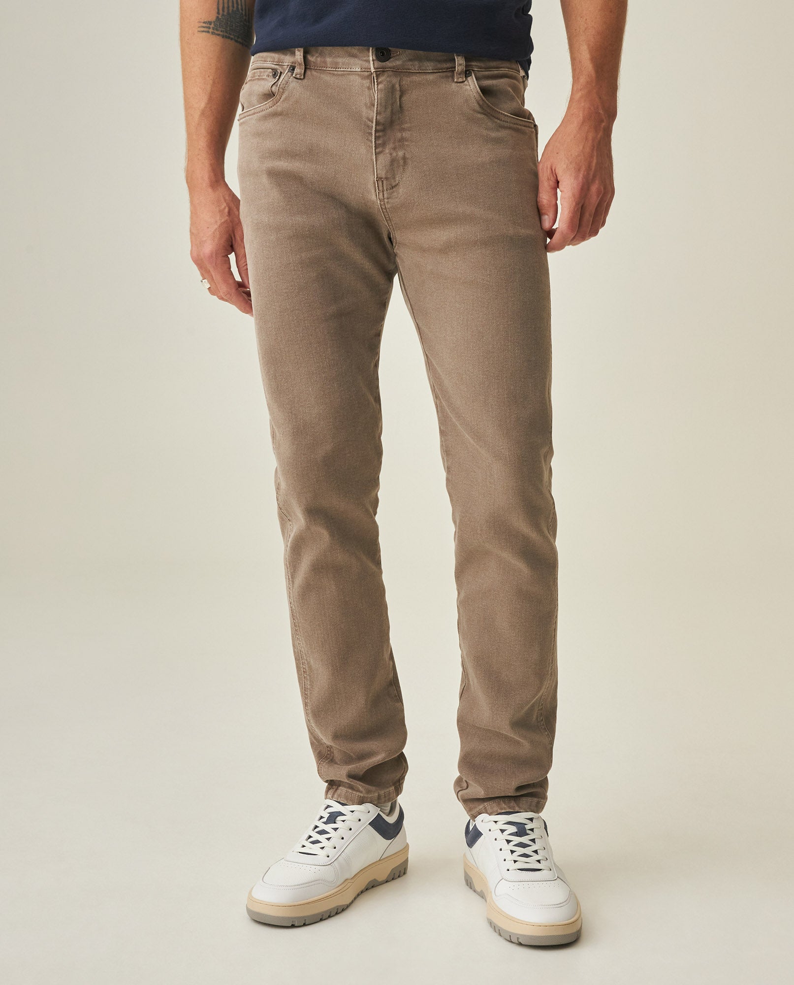 Men's Slim Fit Pants - Beige 63_632H001_BEI161102_0