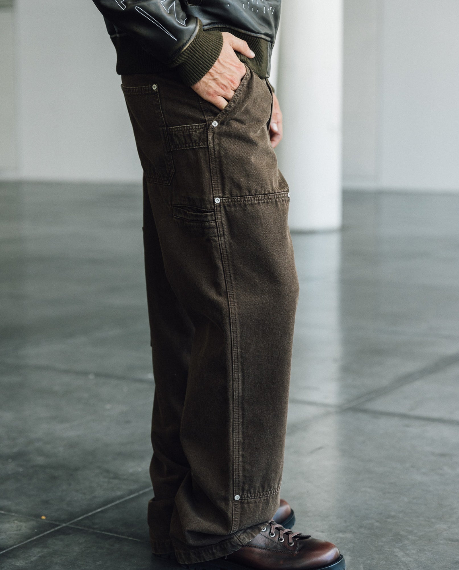 Mens Bootcut Cargo Pants - Special Collection - Brown 63_632H200_CAF190814_6