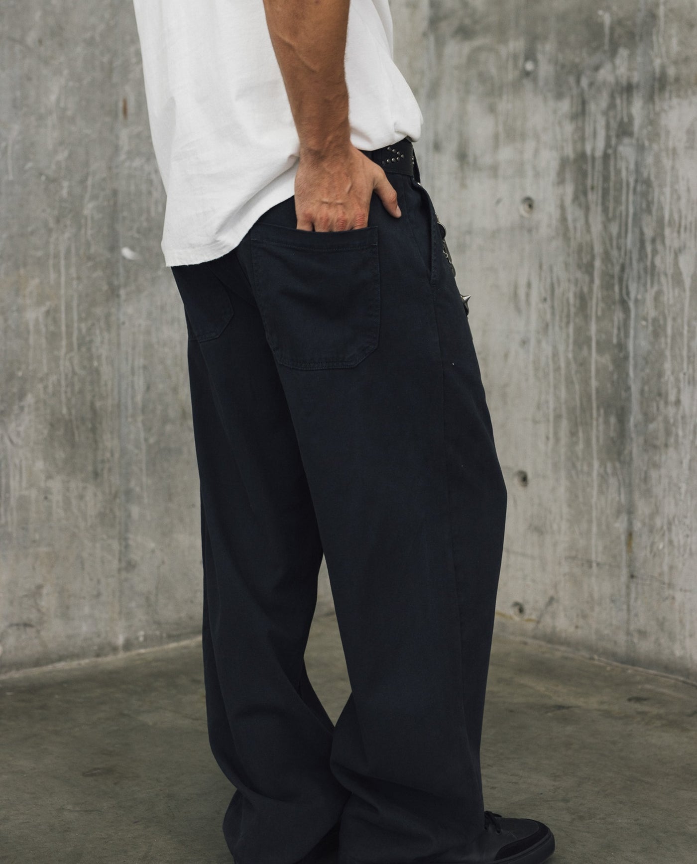 Mens Wide Waistband Pants - Special Collection - Black 63_632H202_NEG194007_4