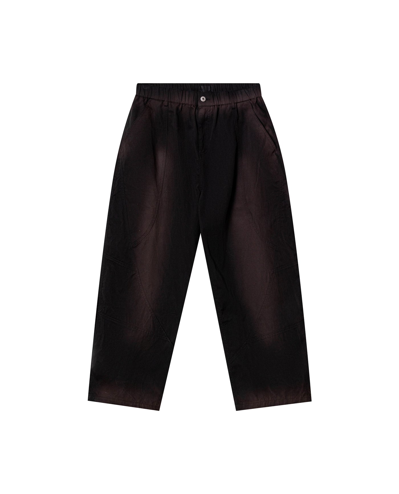 Mens Wide Leg Tapered Hem Pants - Special Collection - Black 63_634H500_NEG194007_4