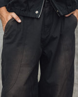 Mens Wide Leg Tapered Hem Pants - Special Collection - Black 63_634H500_NEG194007_5